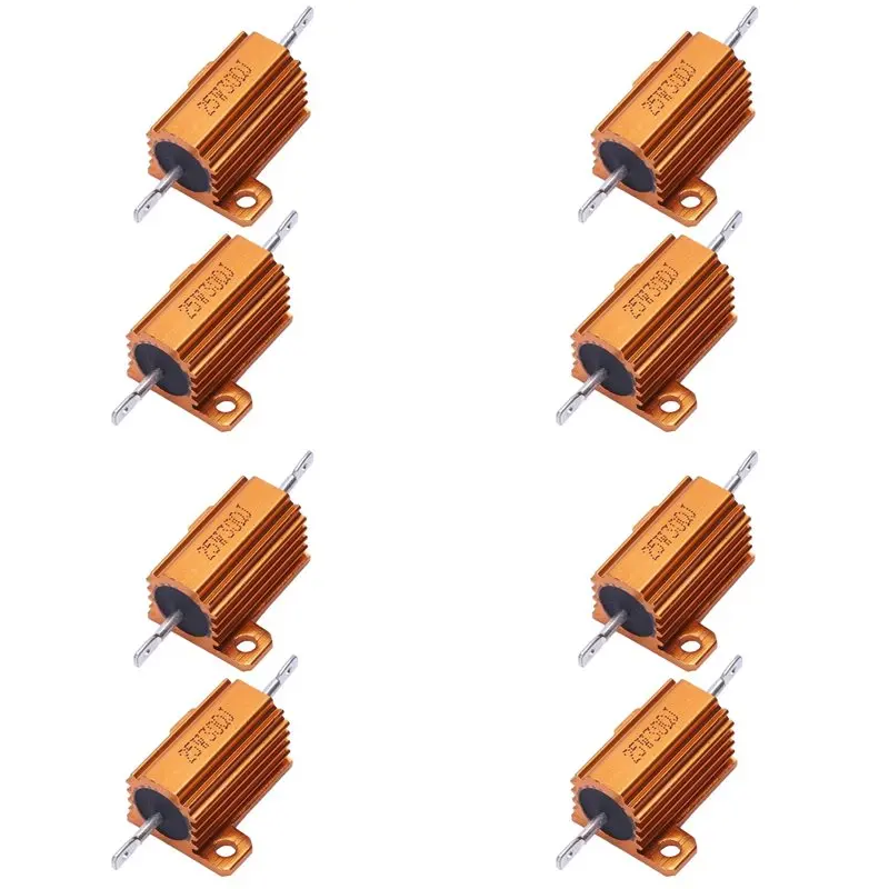 

8 Pcs Aluminum Clad Wire Wound Resistors 25W 30 Ohm 5%