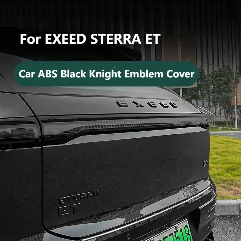 

For EXEED STERRA ET Car Front Back Emblem Badge Decals Black Warrior Emblem Cover Modification Emblem Exterior Stylin Accessorie