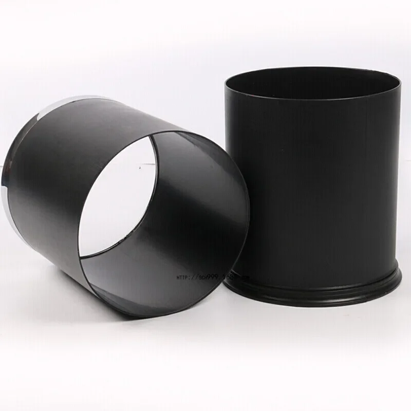 Special offer double-layer single-layer guest room bucket, hotel trash bin, black paint, thickened stainless steel, guest room f
