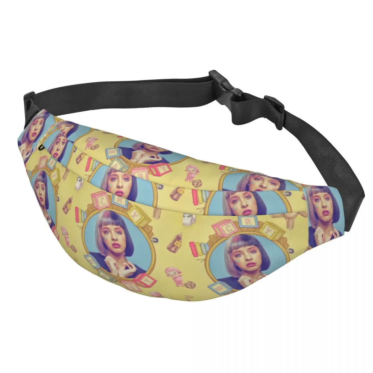 Custom American Folk Singer Melanie Martinez Fanny Pack Men Women Sling Crossbody Waist Bag for Traveling Phone Money Pouch