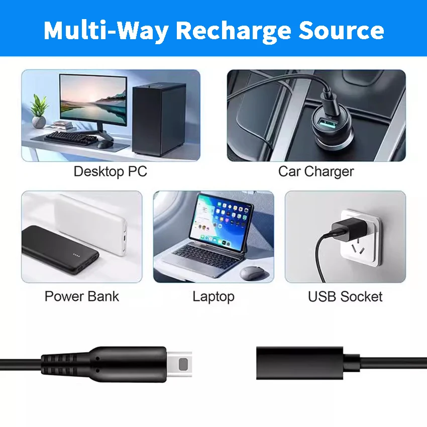 3 قطعة كابل شحن ل GBA SP/3DS/NDSI نوع C سلك إمداد الطاقة ل NDS سلك شحن متقدم كابل خط وحدة التحكم في الألعاب #6