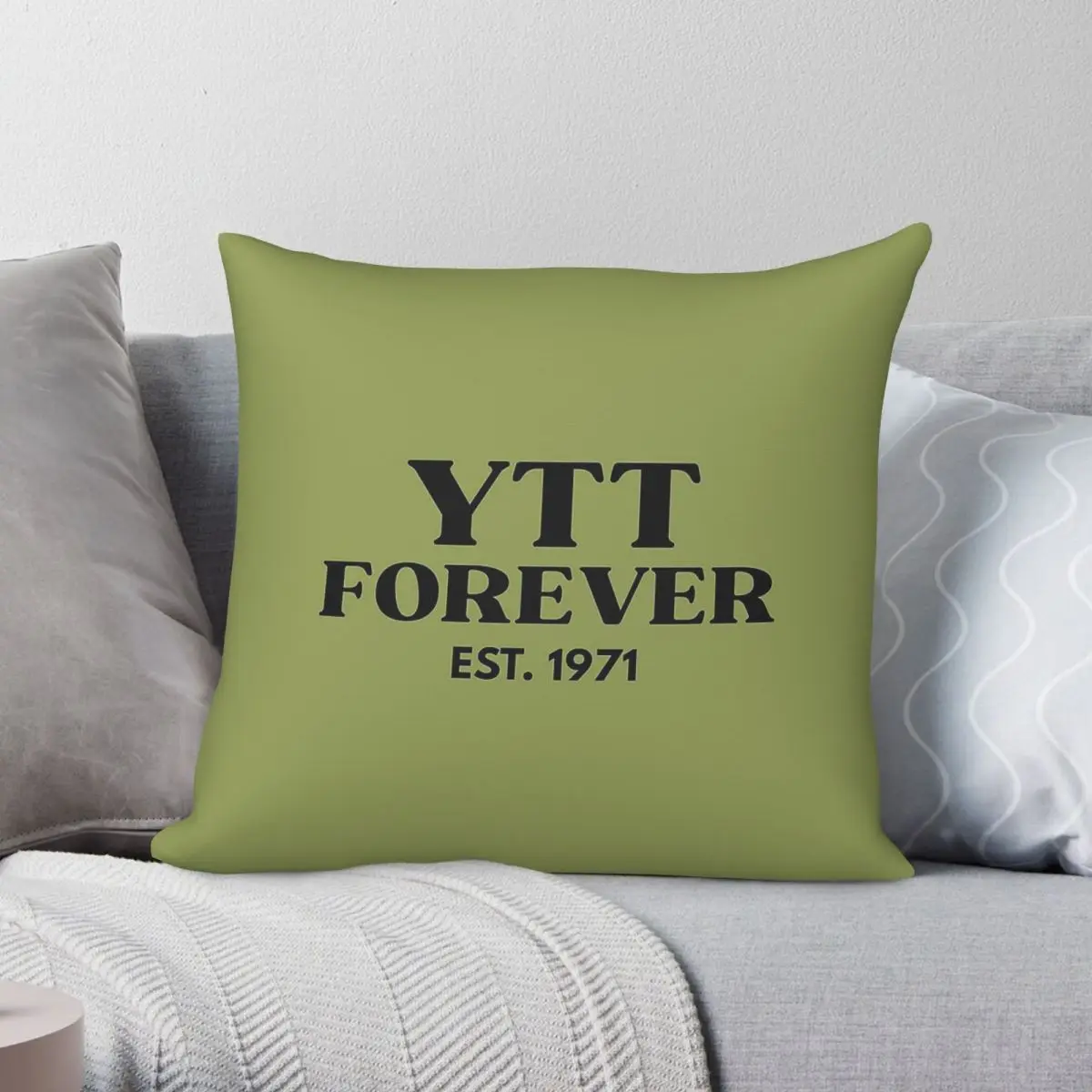 Young Talent Time Forever 1971 Square Pillowcase Polyester Linen Velvet Creative Zip Decor Sofa Seater Cushion Cover