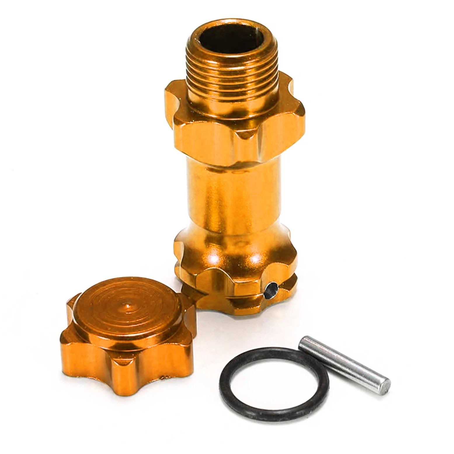 4Pack 17mm Ruota Mozzo Esagonale 30mm Adattatore di Estensione Mozzo di Azionamento con Tappo da 12mm per HSP Axial Traxxas Himoto 1/8 RC Car Buggy Truck