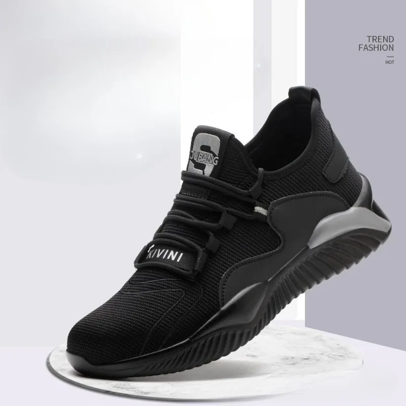 Lightweight All-Day Comfort Safety Shoes - Soft Sole Fashion Casual Work Sneakers for Long Standing-Fatigue Protective Footwear