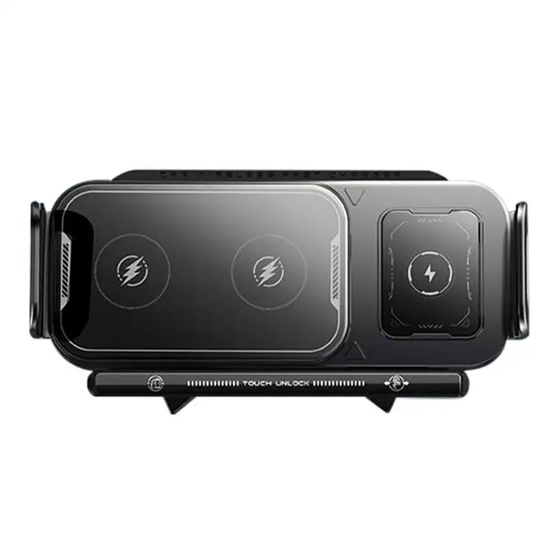 

Wireless Phone Charger For Car Touch Rotate Cellphone Holder Smart Fast Charger Cellphone Holder For Auto Console Air Vent Road