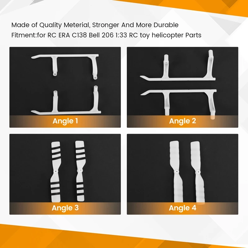 RC لعبة هليكوبتر ترقية C138 الهيكل السفلي والذيل الدوار عدة ل RC عصر C138 جرس 206 1:33 لعبة تعمل بالريموت هليكوبتر أجزاء