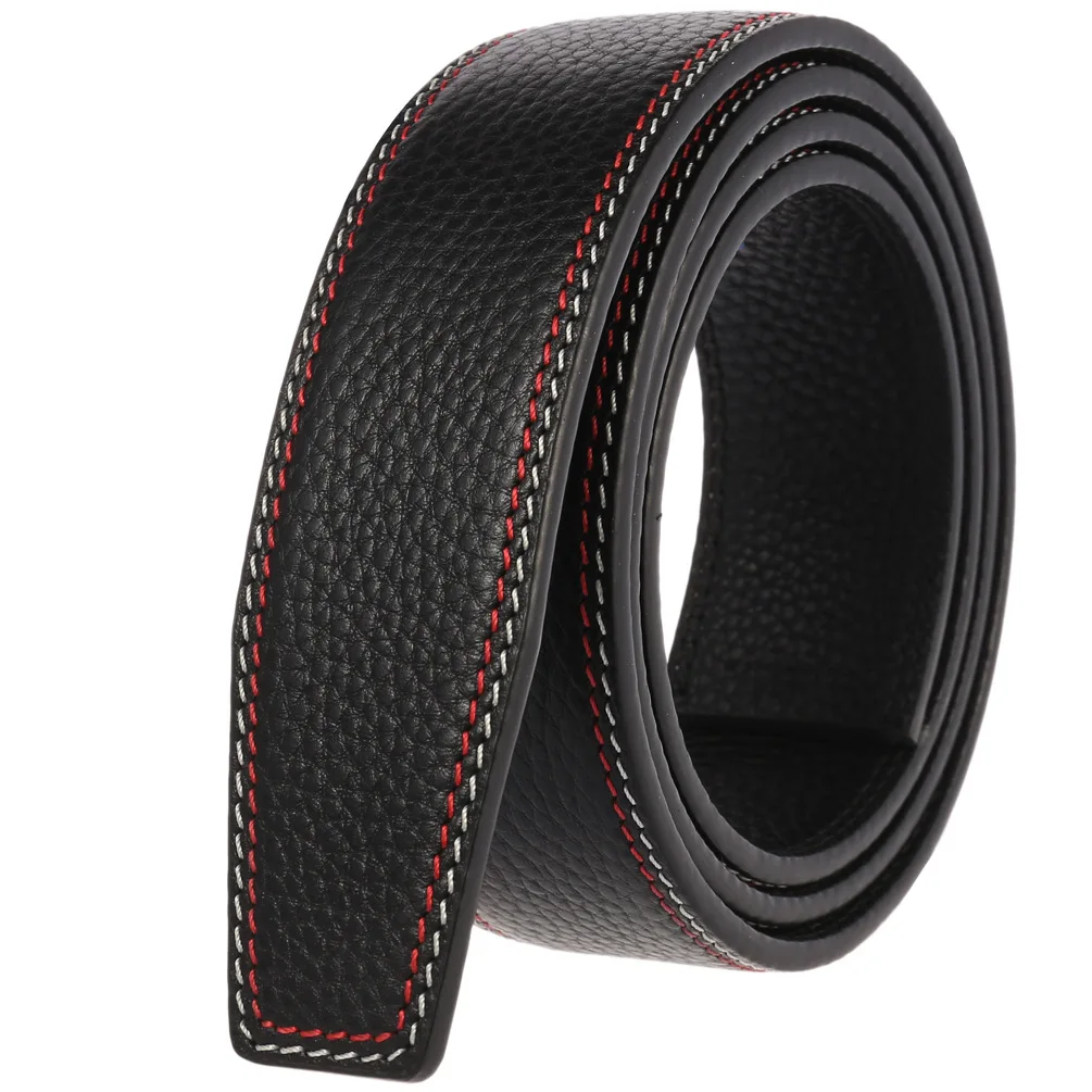 Men Genuine Leather Belt Without Buckle New Leather Belt No Buckle  Belt Width:3.5cm Length:110-125cm