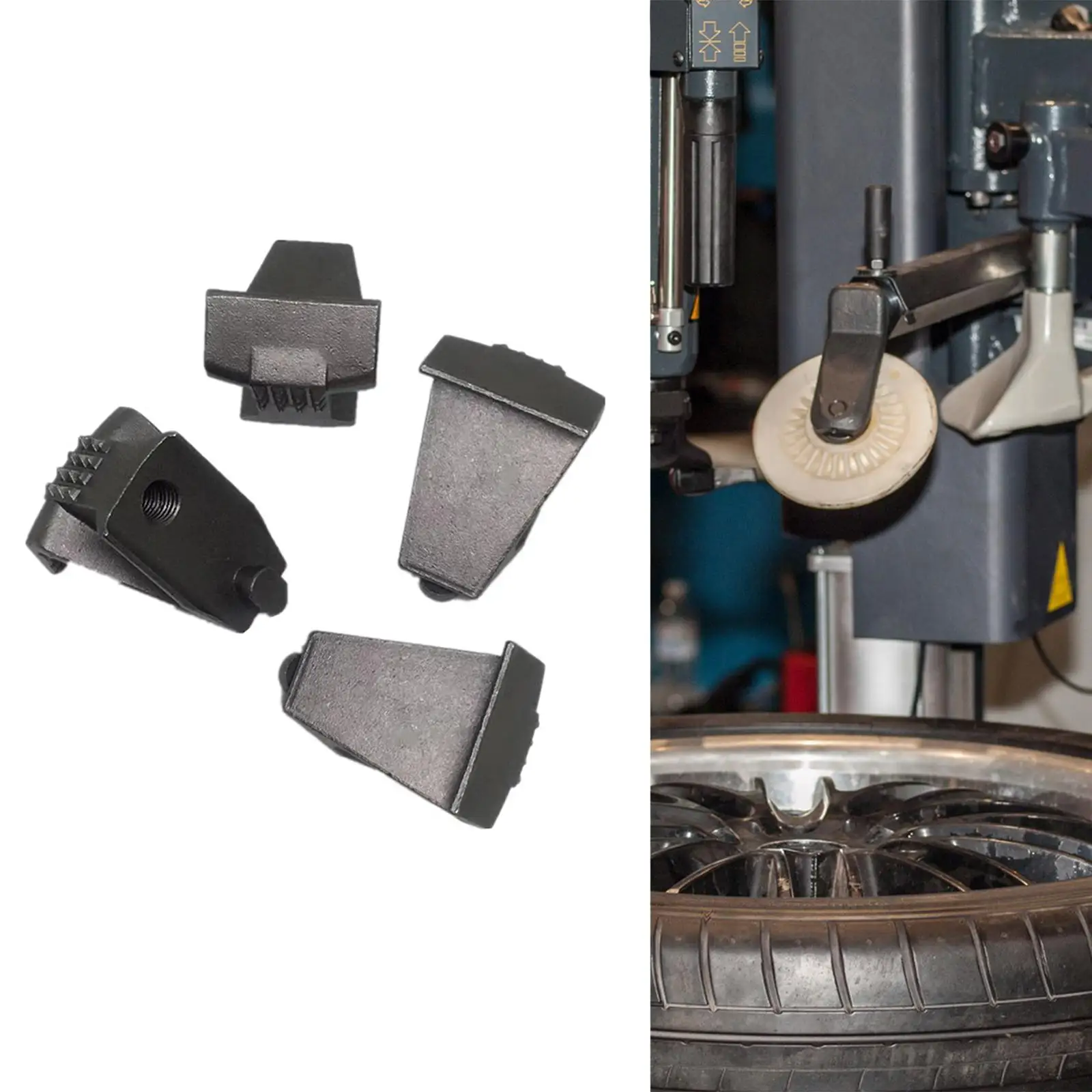 4-teilige Reifenmontiermaschine mit Klemmbackenabdeckungen, tragbarer professioneller Radschutz