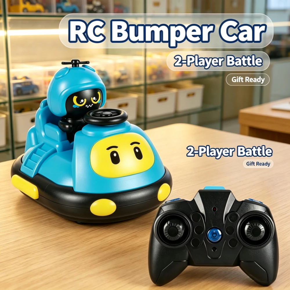 Remote Controlled Driving of Bumper Cars Versus Kart Racing for Family Interactive Drifting and Collision Pushing Toy Games
