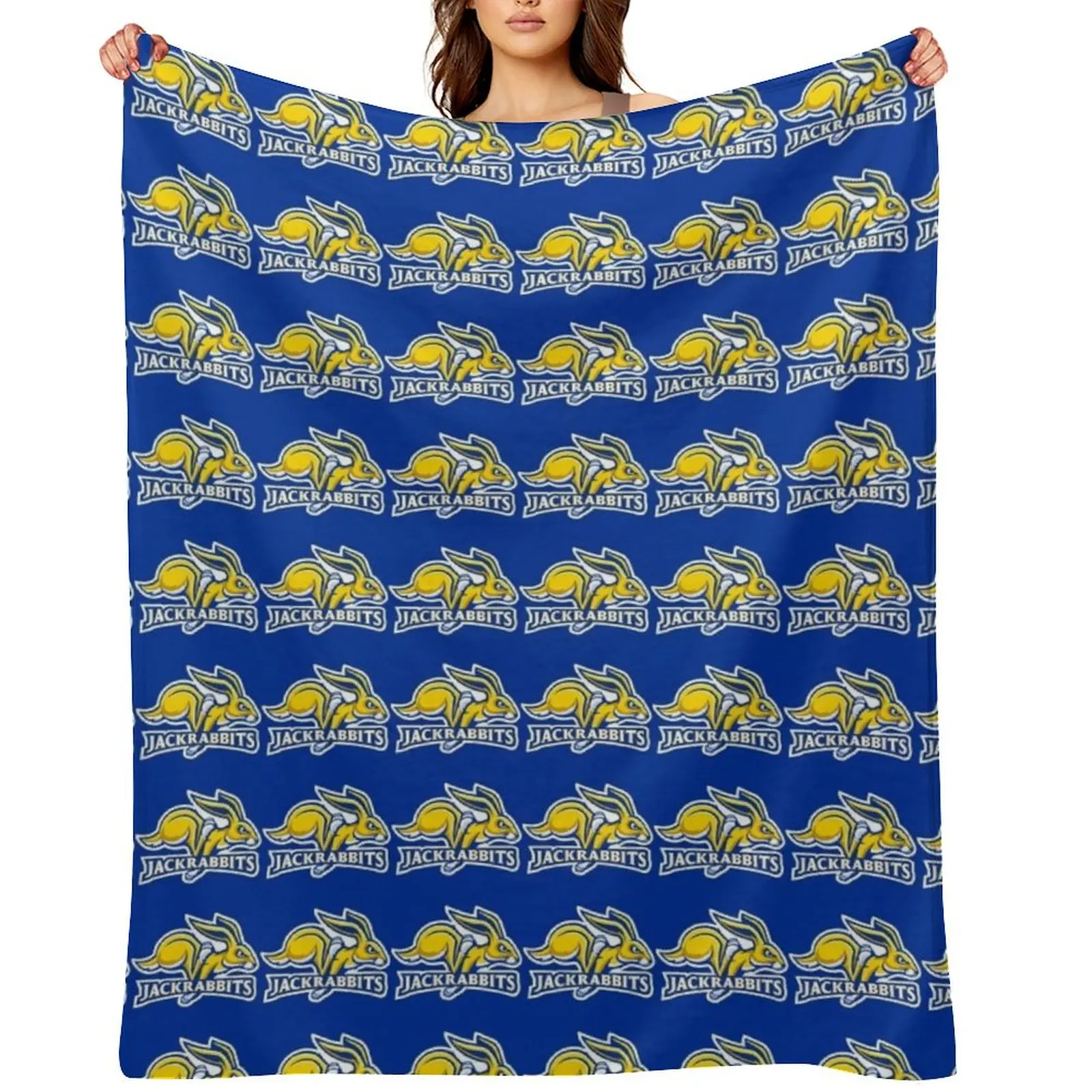 

South Dakota State Jackrabbits Throw Blanket cosplay anime Cute Cute Plaid Blankets