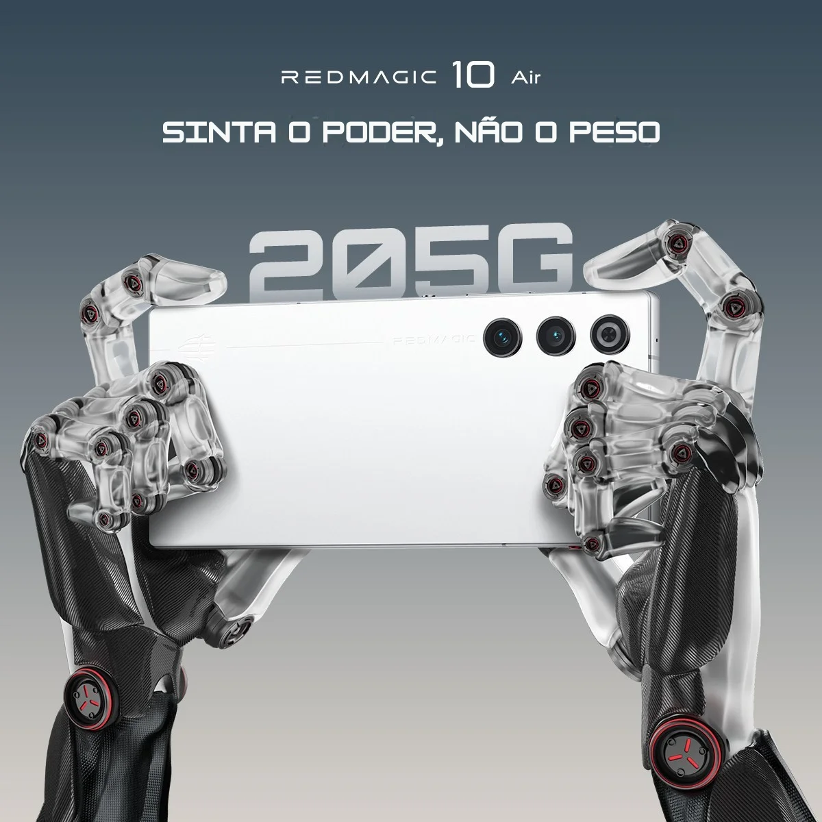 REDMAGIC 10 Air Mobile Phone Gamer 12/16GB + 256/512GB رفيع 7,85 مم 6000 مللي أمبير سريع 80 وات Snapdragon 8 Gen 3 أسود/أبيض/برتقالي