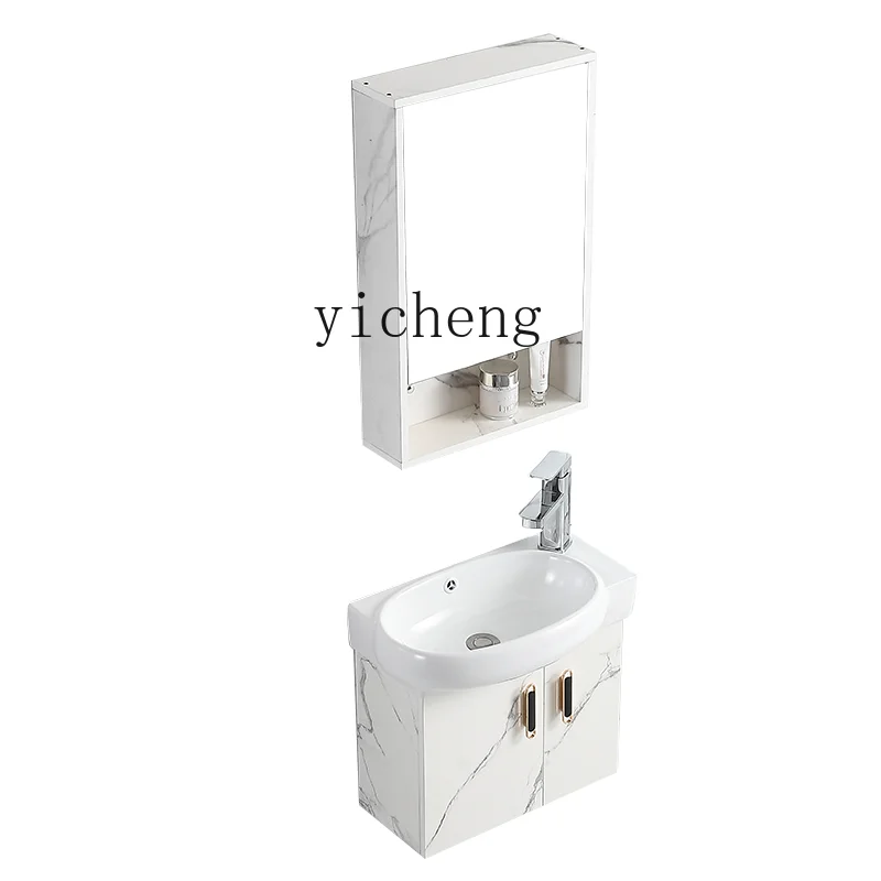 

YY Small Apartment Bathroom Table Wall Cupboard Wash Basin Bathroom Washbasin Simple