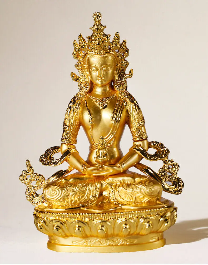 Buddhism Amitayus Amitabha Meditation Buddha of wealth luck Divinity statue