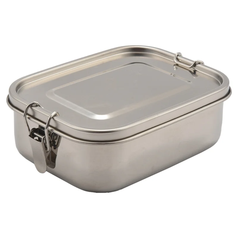AB45 Contenitore per alimenti per il pranzo in acciaio inossidabile 4X con clip di bloccaggio e design a tenuta stagna, contenitore per il pranzo Bento Box da 800 ml