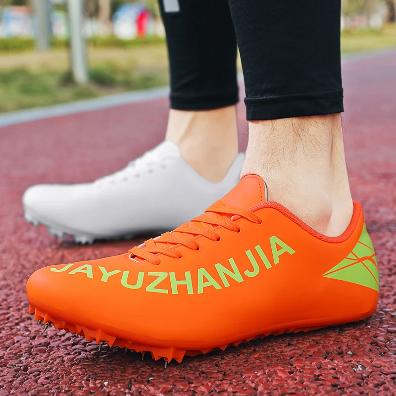 Chaussures d'athlétisme professionnelles pour hommes et femmes, baskets d'entraînement pour athlètes diabétiques élevés, chaussures de sport triples orange, baskets longues pour diabétiques