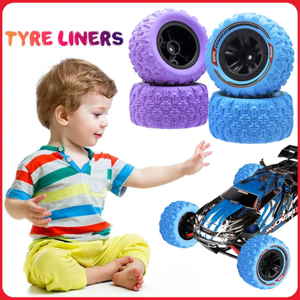 

4Pcs 12mm Hex RC Wheels and Tires Swamp Claw Mud Terrain Tires Accessories RC Tires Wheels for 1/14 1/16 RC Car Crawler