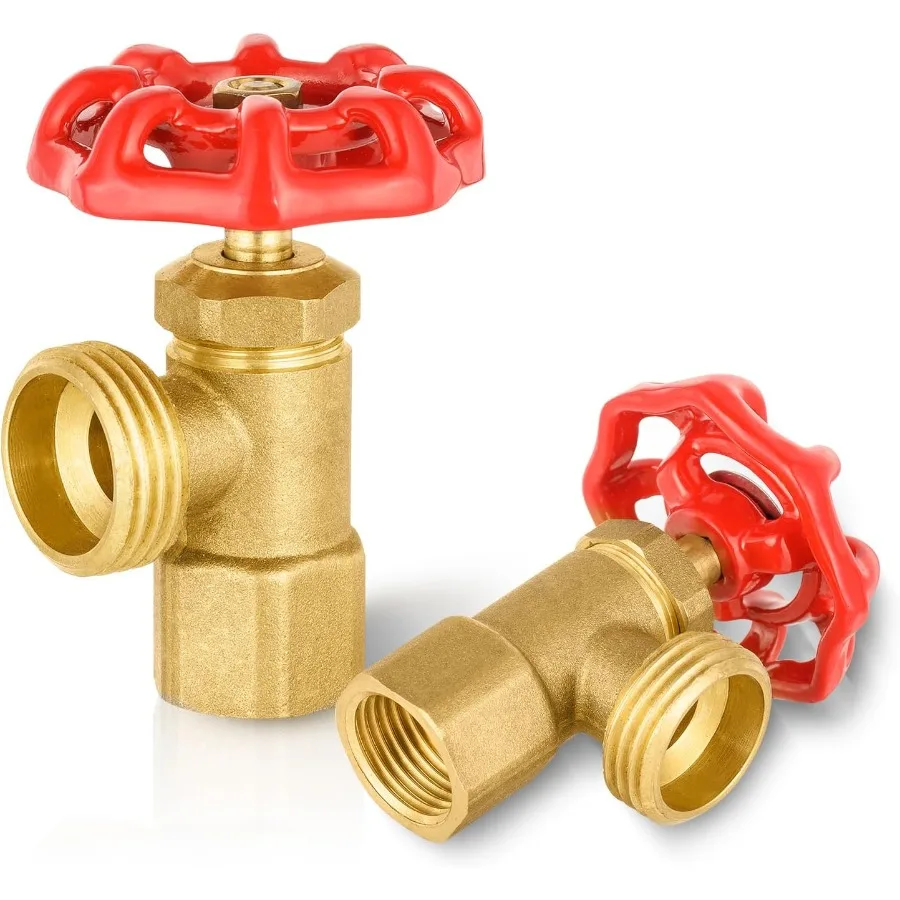 30 عبوة من صمام تصريف الغلاية النحاسي مع مدخل FIP أنثى أنثى 2 بوصة وخيط خرطوم ذكر 4 بوصة (MHT) مثالي لـ Res #1