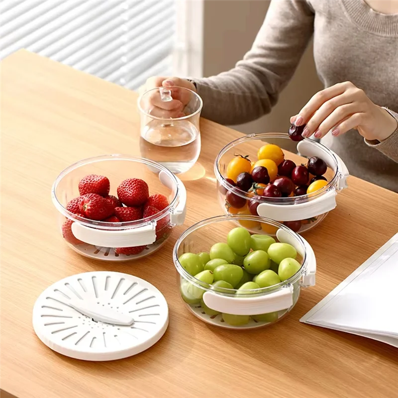 AB15-cesta de drenaje plegable multifuncional, cuenco para lavar frutas y verduras, colador de plástico con lavabo filtrante de agua