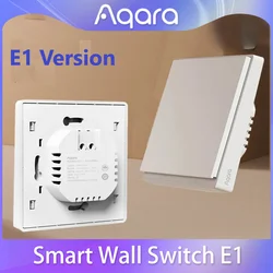 Aqara Smart Wall Switch E1 With Neutral No Neutral Zigbee 3.0 Light Switch Remote Control Work With Xiaomi Home Homekit APP
