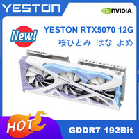 YESTON New RTX 5070 12G Sakura OC Graphic Card GeForce rtx 5070 12G GDDR7 192bit Gaming Video Card RGB Desktop NVIDIA GPU