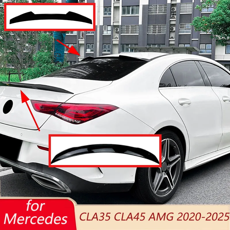 

Rear Roof Lip Spoiler for Mercedes Benz CLA C118 CLA200 CLA260 CLA35 CLA45 AMG 2020-2025 Top Wings Body Kit Tuning Automobiles