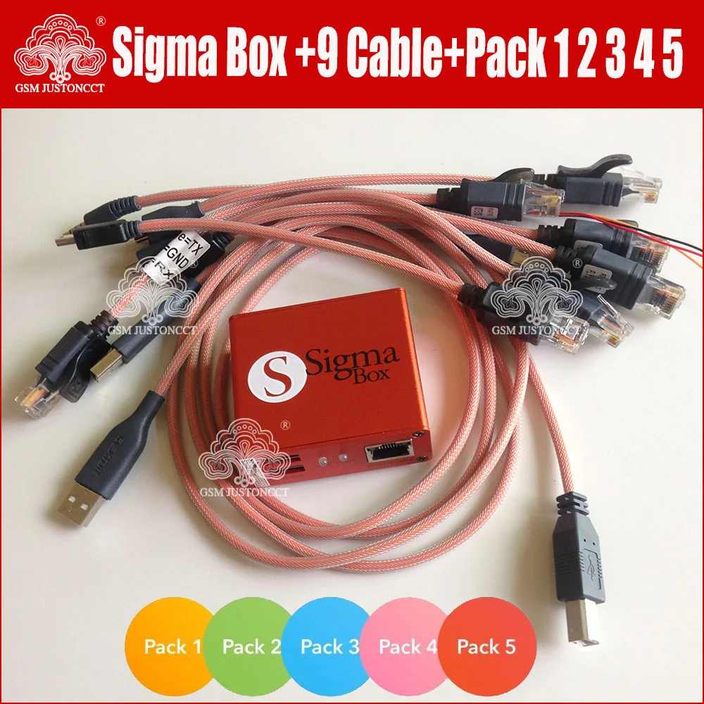 

2024 Newest Sigma Box Original Sigma box with 9 Cable with Activation Pack1+Pack2+Pack3 + Pack4 +Pack5 update