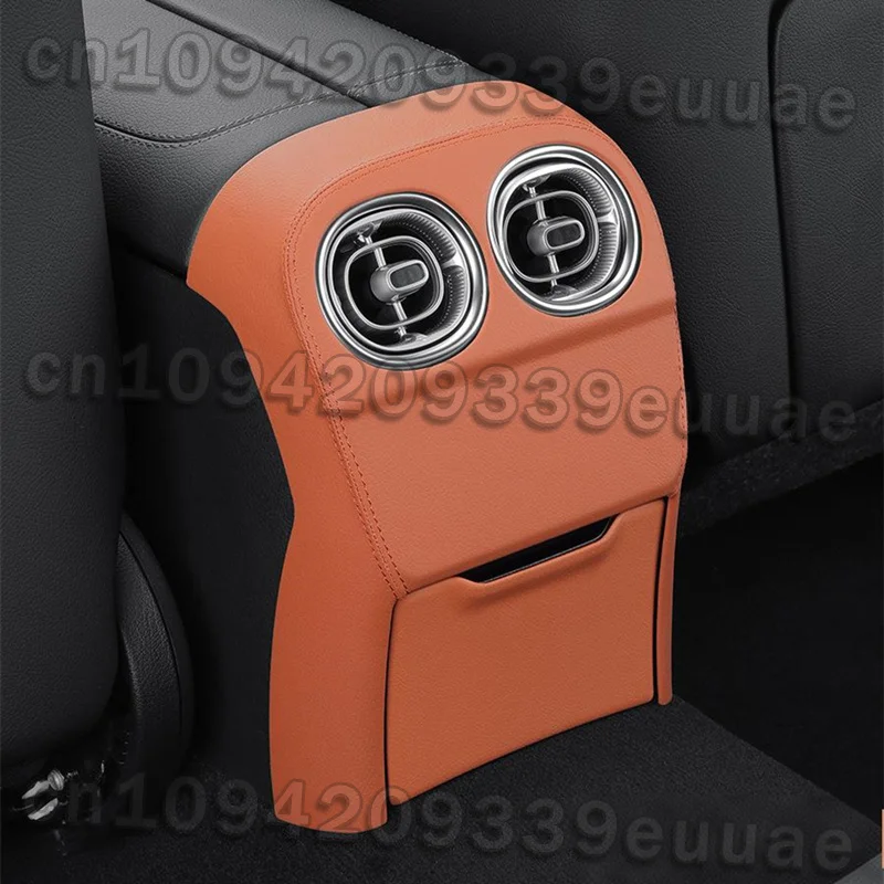 

For Mercedes-Benz C Class W206 GLC W254 Car Rear air vent decorative cover Rear air conditioner vent kick pad ABS Leather