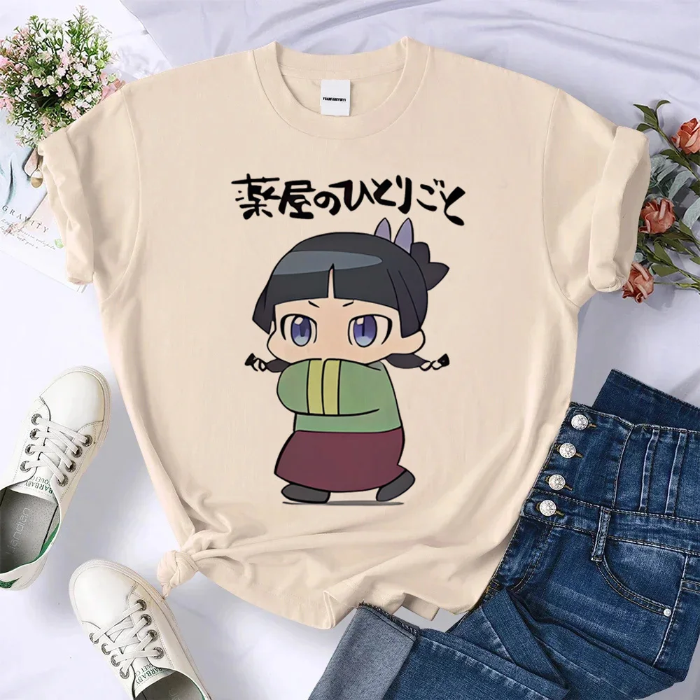 

Kusuriya No Hitorigoto Футболка Teen Digital Punk Графический Удобный Графический Пастельный Ретро Harajuku С Коротким Рукавом Повседневный