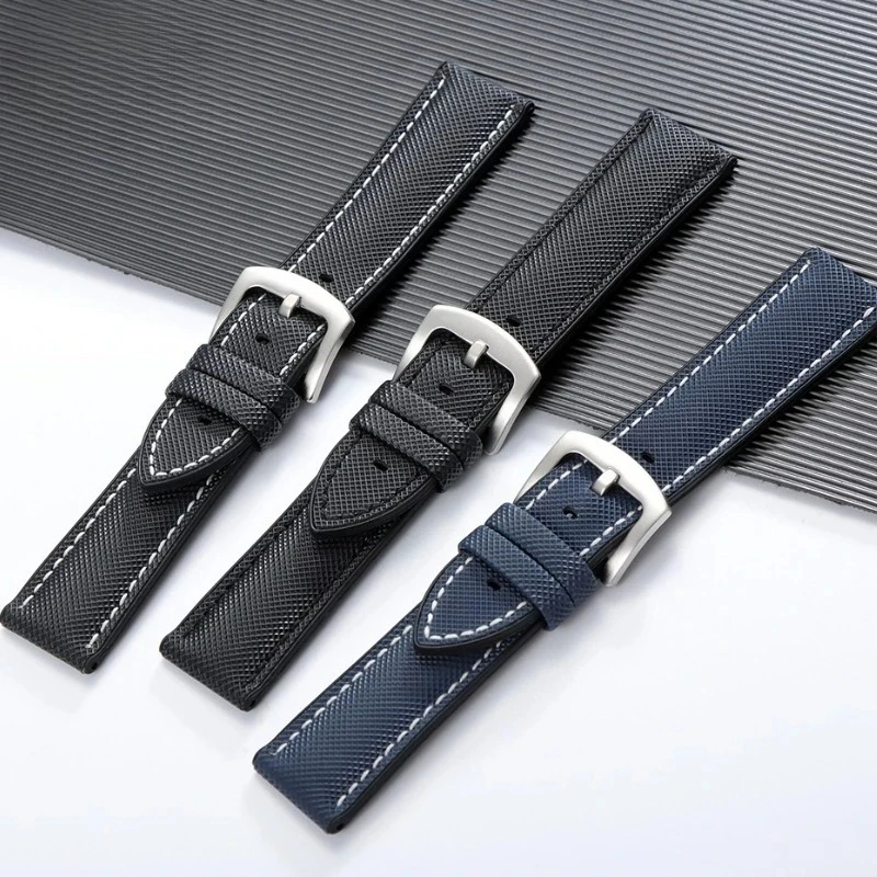 Силиконовый ремешок из углеродного волокна 20 мм 22 мм 24 мм спортивный водонепроницаемый ремешок для часов Omega для IWC для часов Citizen мужские аксессуары