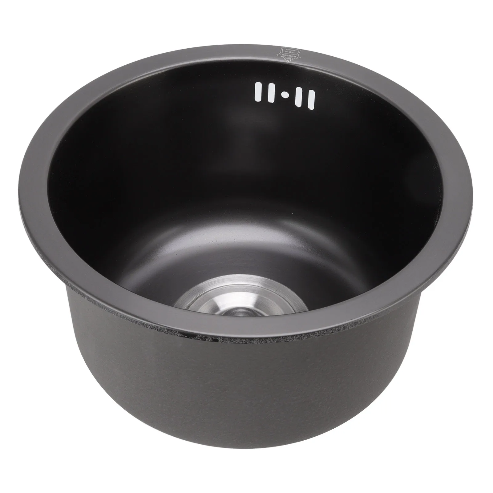 Kitchen Sink Undermount Single Bowl, Mini Round Kitchen Sink Bar Round Basin Wet Bar Sink with Strainer & Bottom Grid