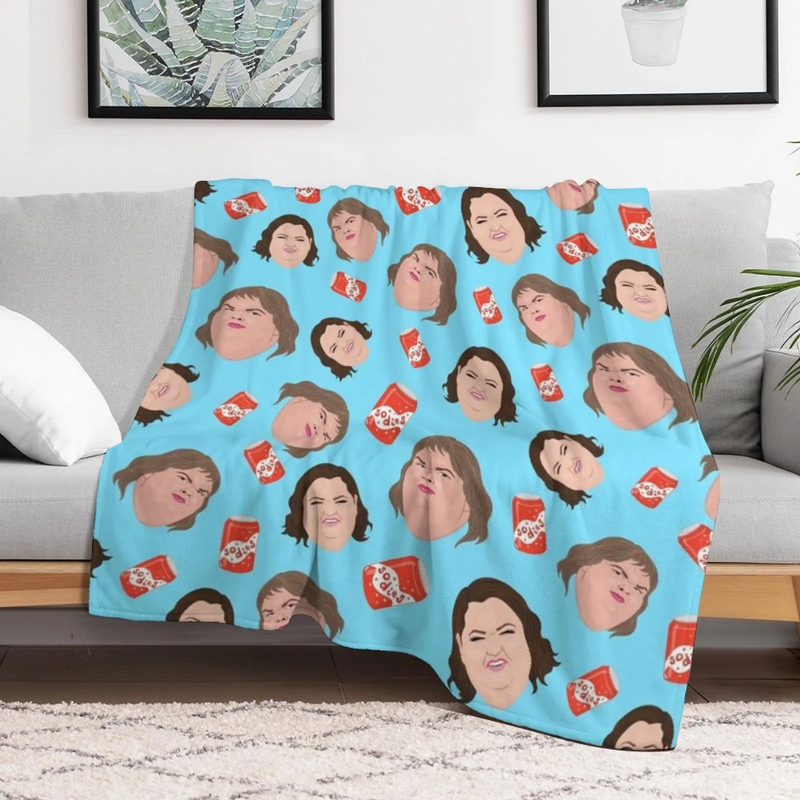 1000lb Sisters - Repeat Print - Sodies - Slaton Sisters Amy Tammy Throw Blanket Sofa Quilt Sleeping Bag Polar Loose Blankets