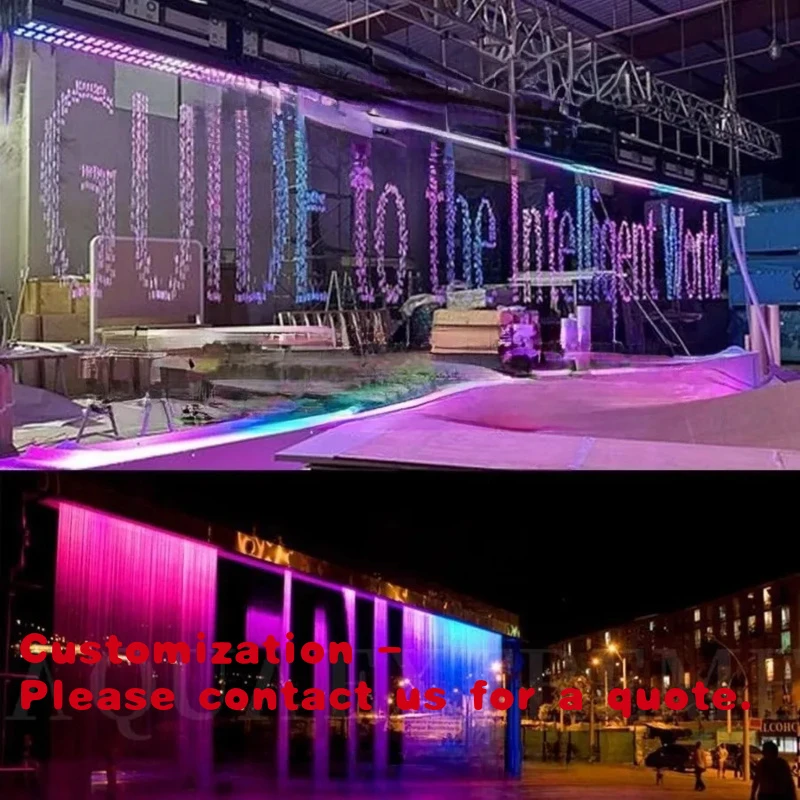 

Customize.Internet-Famous Digital Curtain Brushed Rain Curtain Fiber Optic Screen Wall Pool Landscape Acces