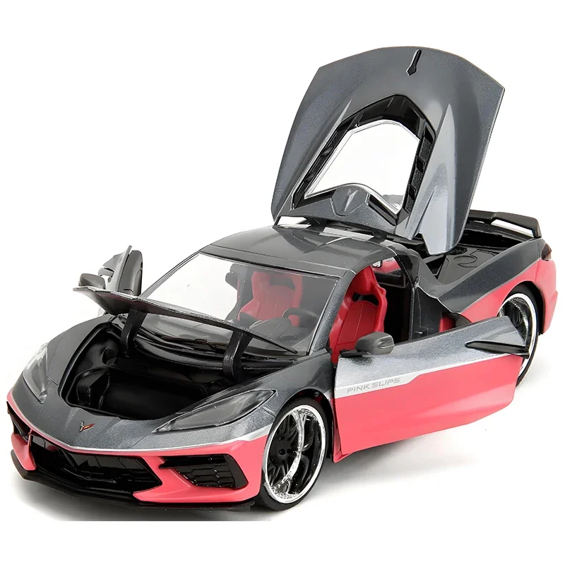 JADA 1:24 CORVETTE 2020 Alloy Car Diecasts & Toy Vehicles Car Model Miniature Scale Model Car Toys For Children