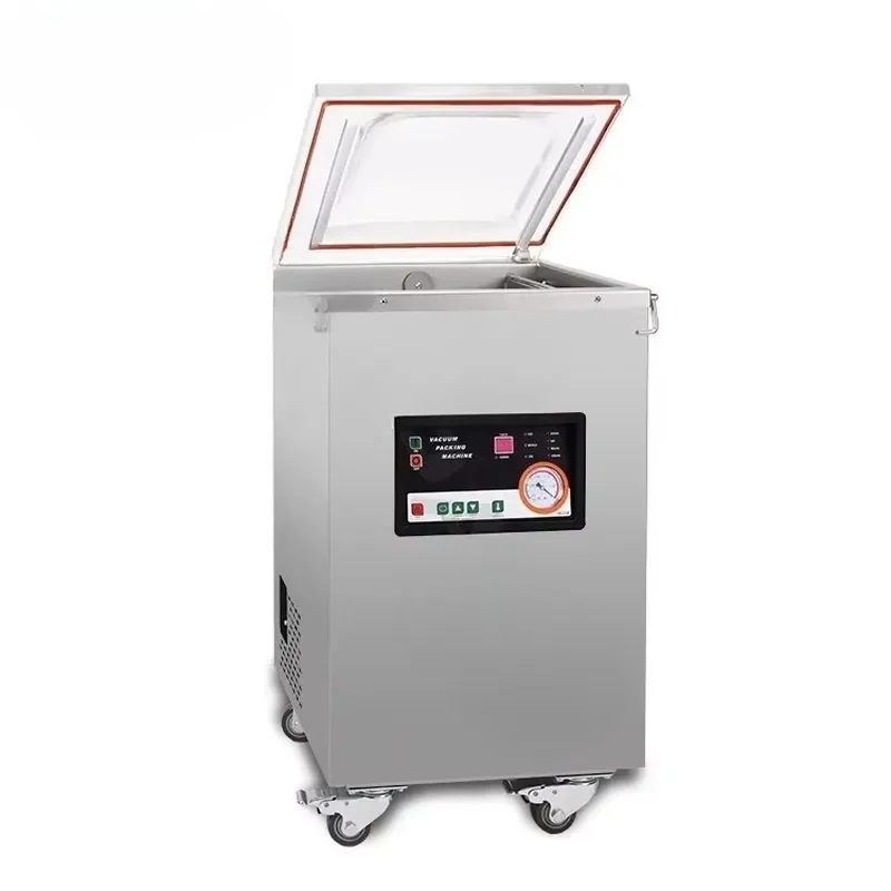 DZ-400 2E CE TUV Electric Semi-Automatic Commercial Floor Type Single Chamber Vacuum Packing Machine with 2 Seal Bars