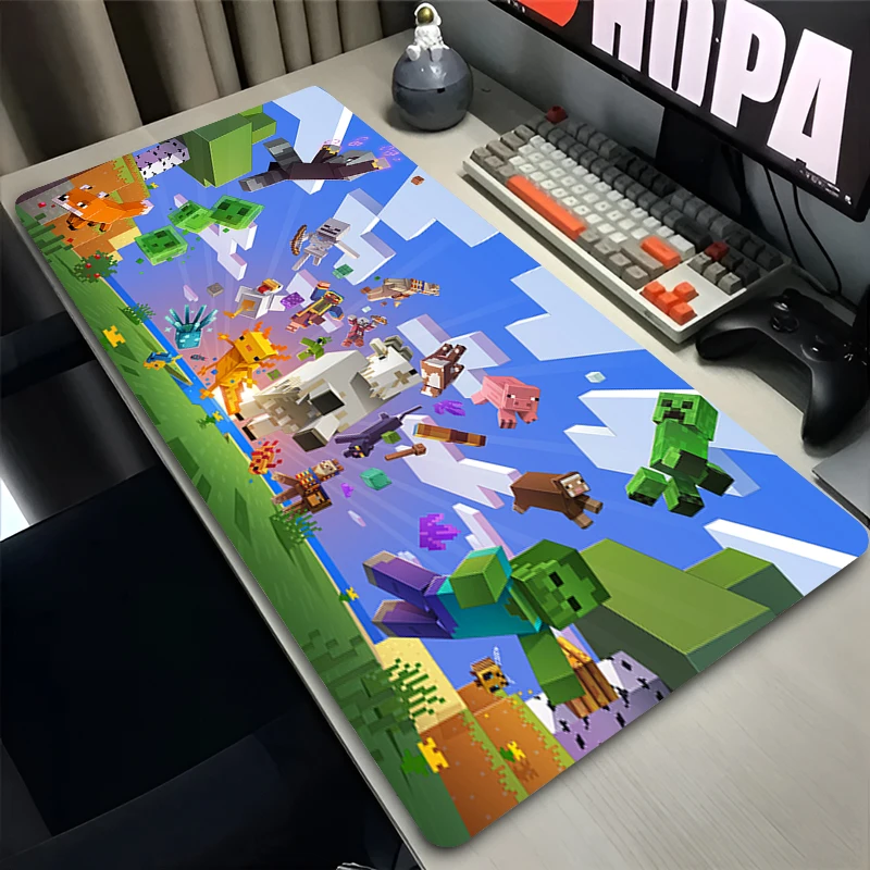 Accessori da gioco XXL Cartoon Gamer Tastiera Tappetino da scrivania M-minecraftS Tappetino per mouse Tappetino per mouse in gomma antiscivolo per notebook portatile