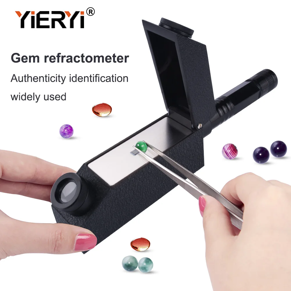 

Yieryi Gem Instrument Gem Tool Gem Refractometer Diamond Detector External With Light Source Measurement Range : 1.30 ~ 1.81Ri