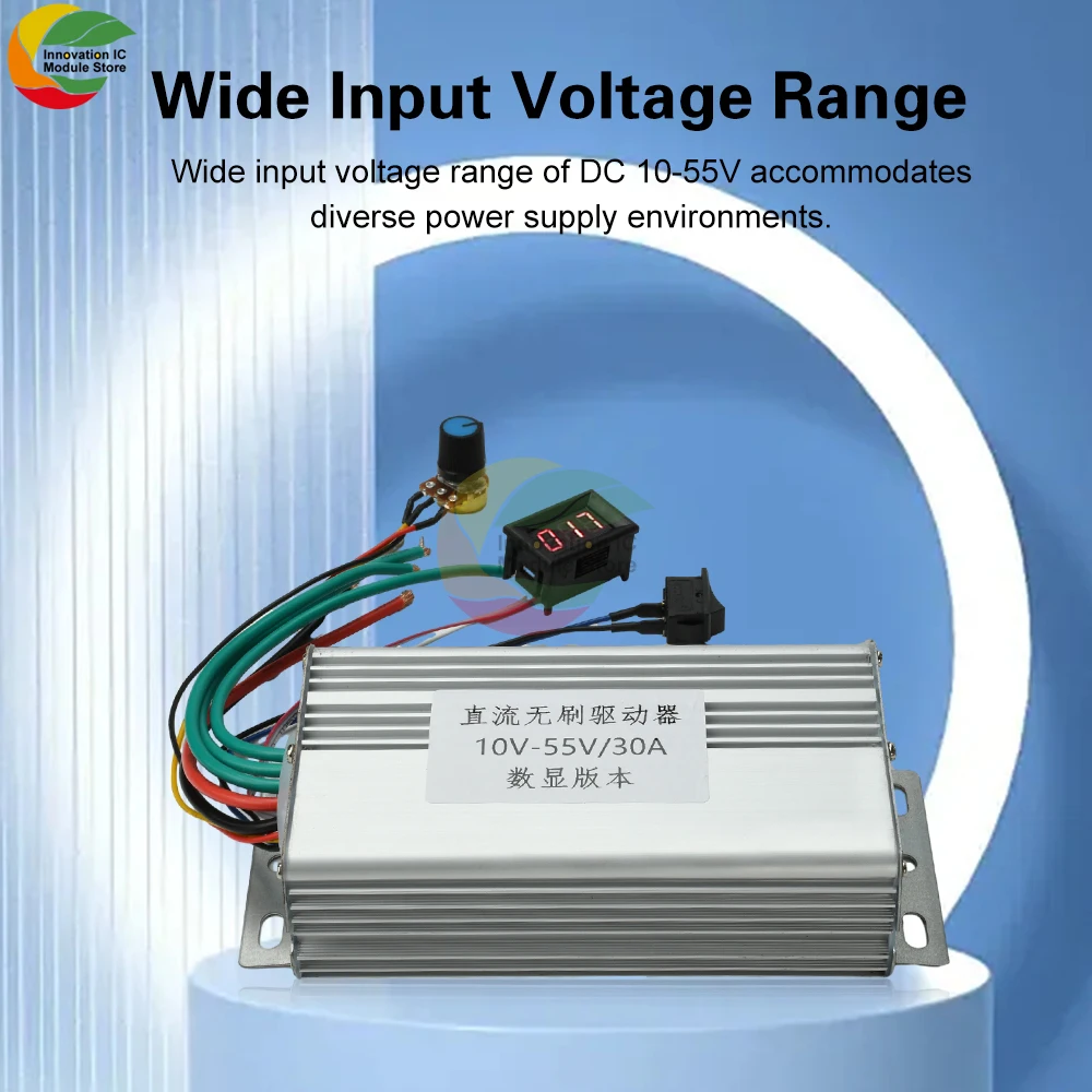 

DC 10-55V 30A DC Brushless Controller Dc Three-Phase Brushless Electronic Speed Controller Diy Motor Drive Board Digital Version