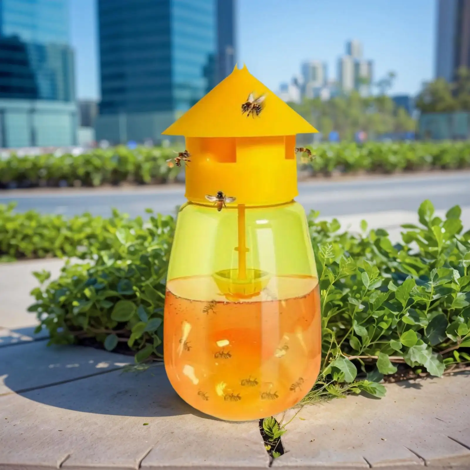 مصائد ذباب الفاكهة للداخل طعم الردع طويل الأمد خارج الفناء السائل الطعم فخ الذباب الفاكهة لنافذة الحمام المطبخ #1