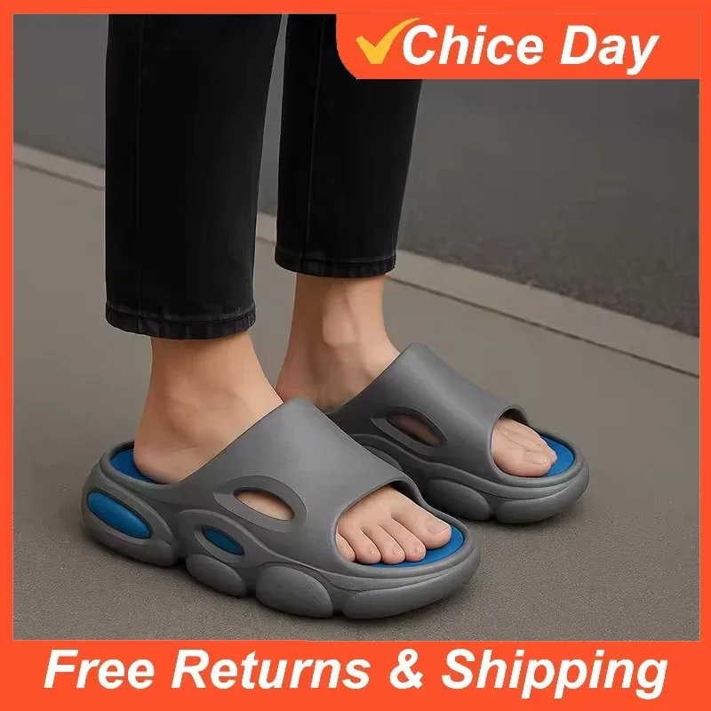 

Men Soft EVA Beach Slippers Fashion Home Thick-soled Bathroom Non-Slip Indoor Outdoor Sandals Amagi