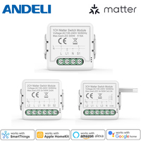 ANDELI Matter WIFI Smart Switch Module Automation Relay Smart Breaker Voice Control Apple Home Siri Alexa Google smart tings