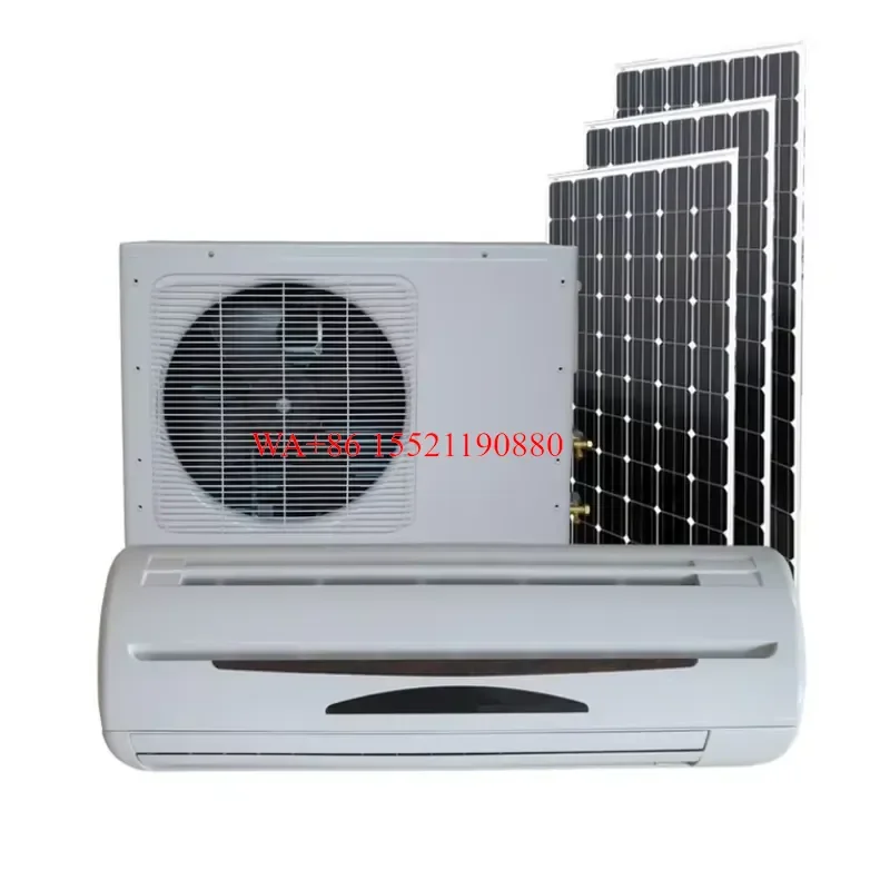 WMWMNU For LED Display 9000BTU to 24000BTU DC Inverter 100 Percent Solar Air Conditioner With Solar Panel