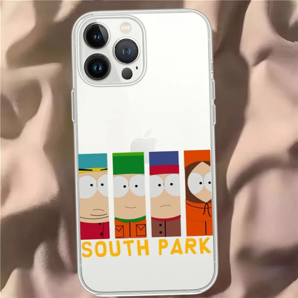 S-South Park Phone Case For iPhone 15 13 14 12 11 Pro MAX XR X SE XS iPhone13 14 Mini