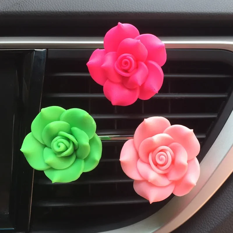 Flower Car Decor Clip Car Air Outlet Fragrant Perfume Clip Car Aroma Diffuser Air Freshener Auto Air Conditioning Clip Accessory