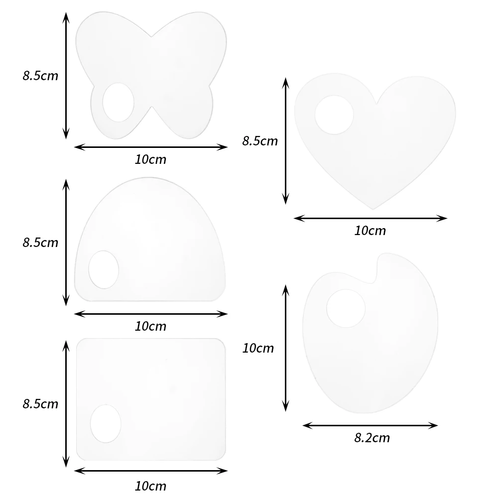 Acrylic Palettes Makeup Foundation Palette Spatula Rod Gel Eye Shadow Mixing Cream Pigments Color Adjustment Nail Art Manicure