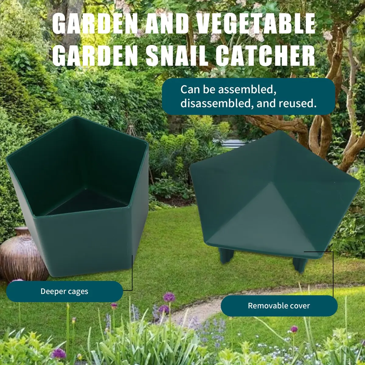 BHBL 8 Pieces Beer Snail Traps Eco-Friendly to Catch Slugs Snails Catcher, Safe for Kids and Pets