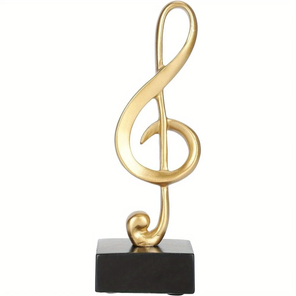 Music Note Figurine, Music Note Decor Musical Sculpture Statue Music Note Figuring Stave Musical Symbol Decoration Desktop Resin