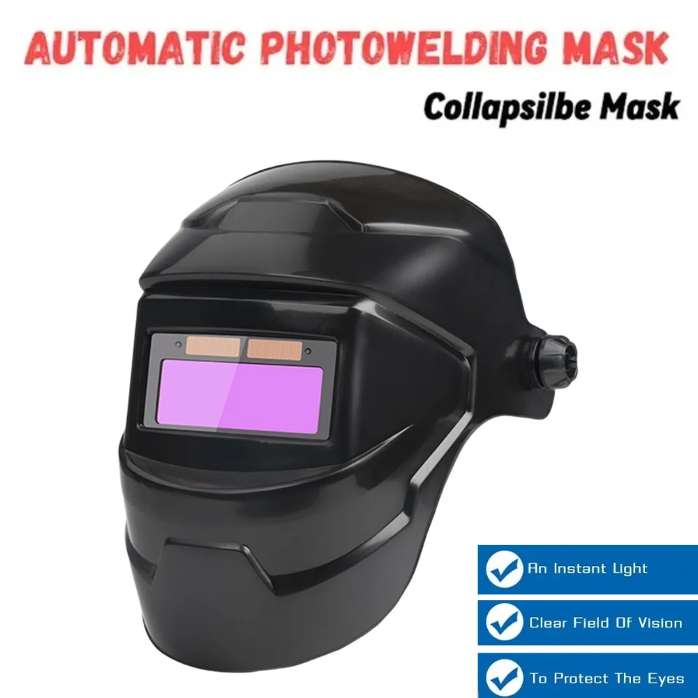 

Welding Helmet Auto Darkening Solar Power Welder Mask Welder Helmet Welding Accessories for Arc Welding Grinding Cutting ﻿