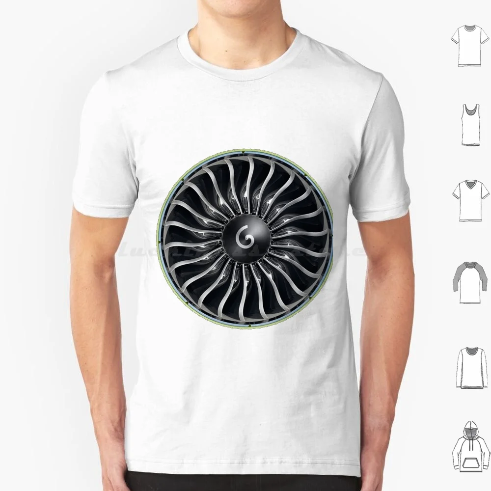 Ge90 Jet Engine T Shirt Cotton Men Women Diy Print Ge90 Jet Engine Plane Boeing Airbus Turbine