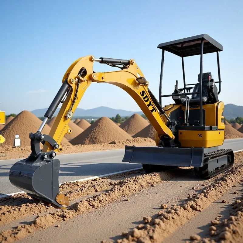 Equipo Tractor agrícola Fábrica Mini Tractor Accesorios de jardín Ce Epa Euro 5 Kubota Motor Mini excavadora personalizada