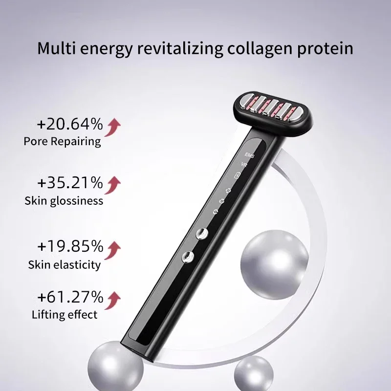 360 °   Gesicht Auge Schönheit Gerät Gesichts Gesicht Augen Massage Drehen Zauberstab Reduzieren Falten Anti-Aging Haut EMS LED Display Pflege werkzeuge